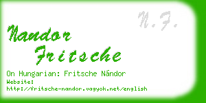 nandor fritsche business card